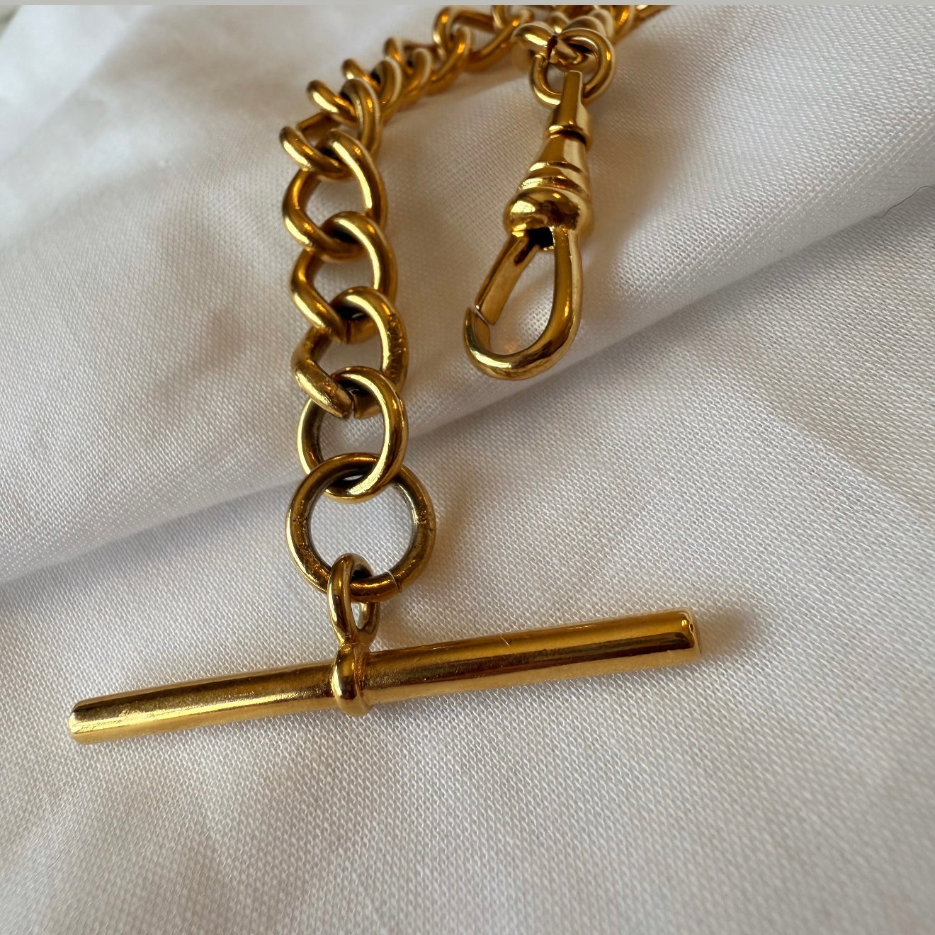 9ct Rolled gold T-bar dog clip bracelet image 4