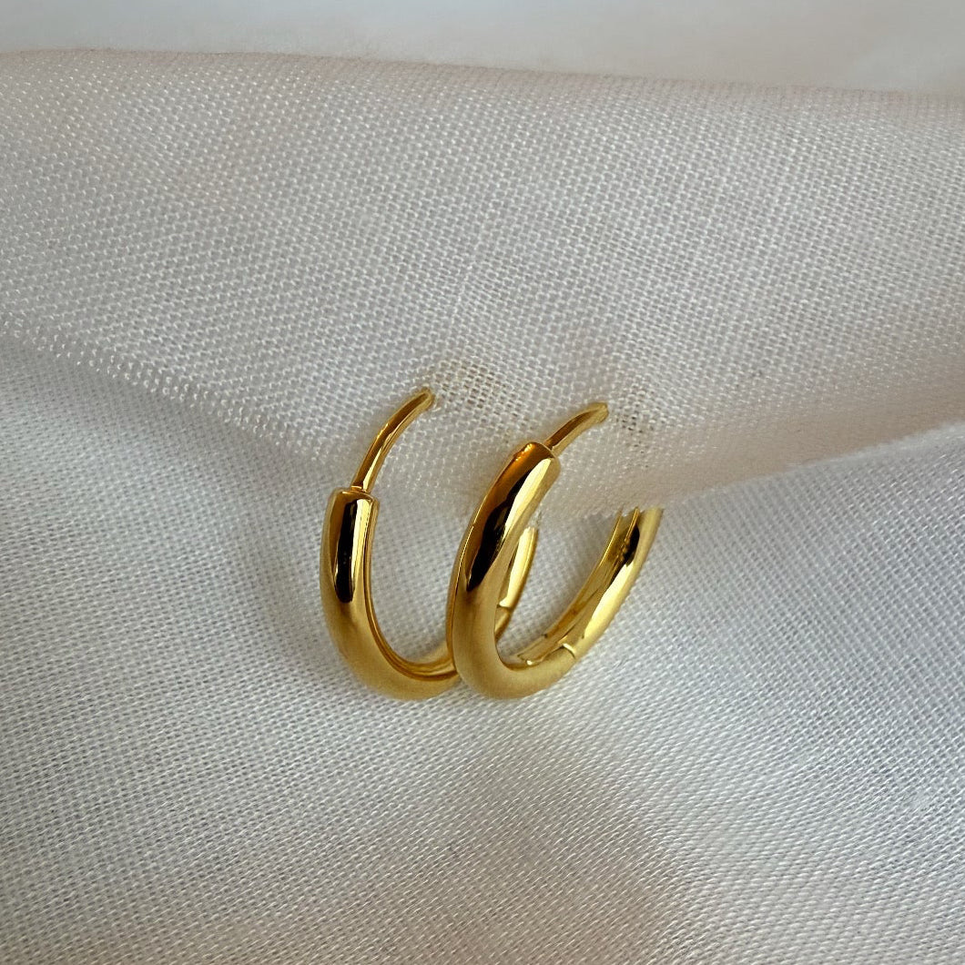 18ct Gold Vermeil Medium Hoops