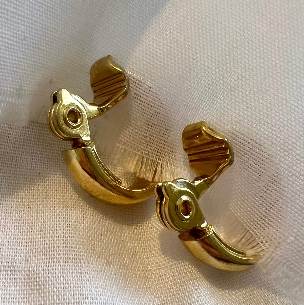 Vintage Monet Costume hoop clip on earrings image 5