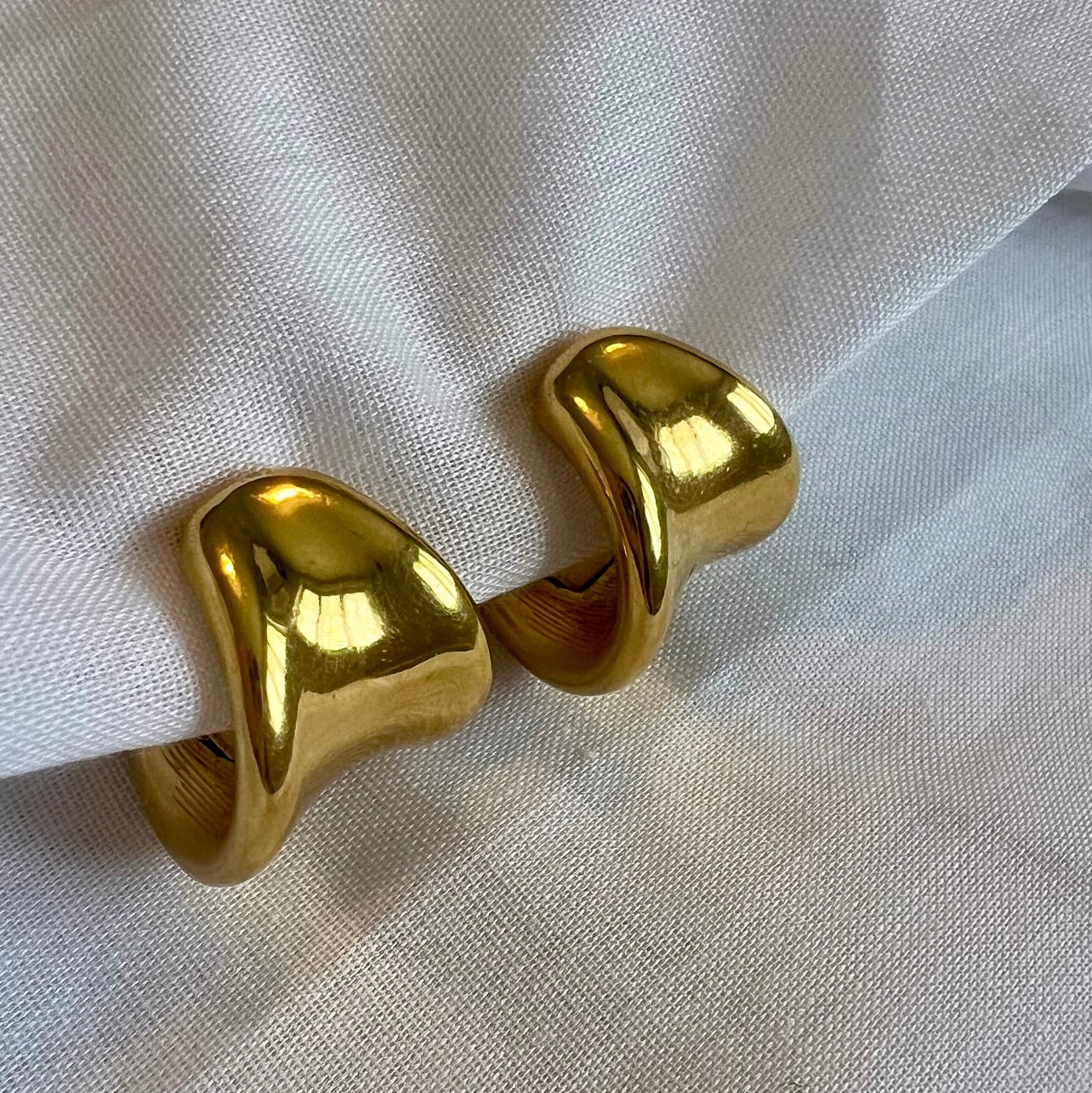 Vintage Monet Costume hoop clip on earrings image 4