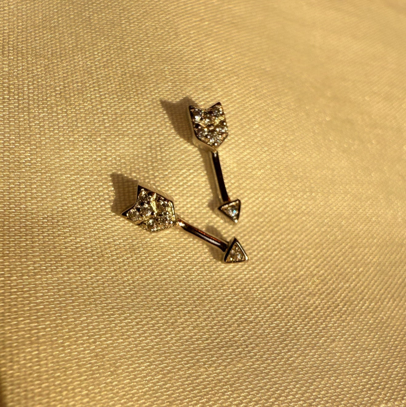 Silver Arrow CZ Studs