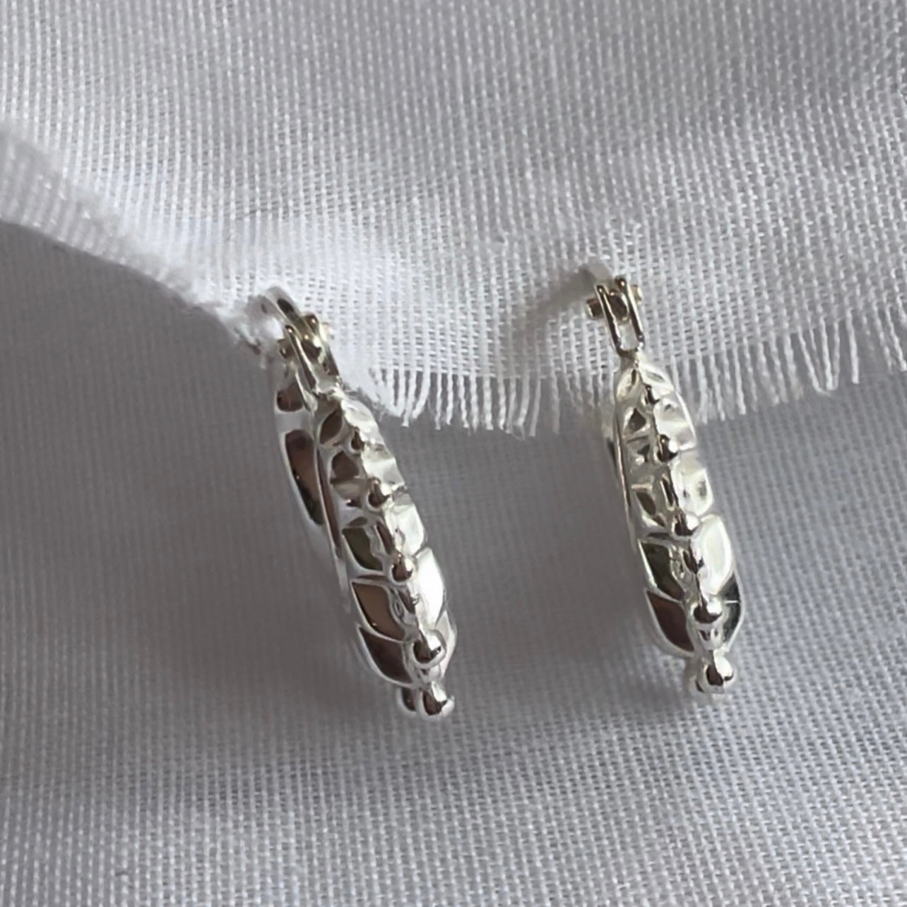 Silver Creole Hoops image 2