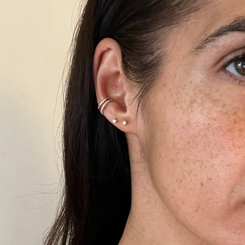 Diamond double ear cuff image 1