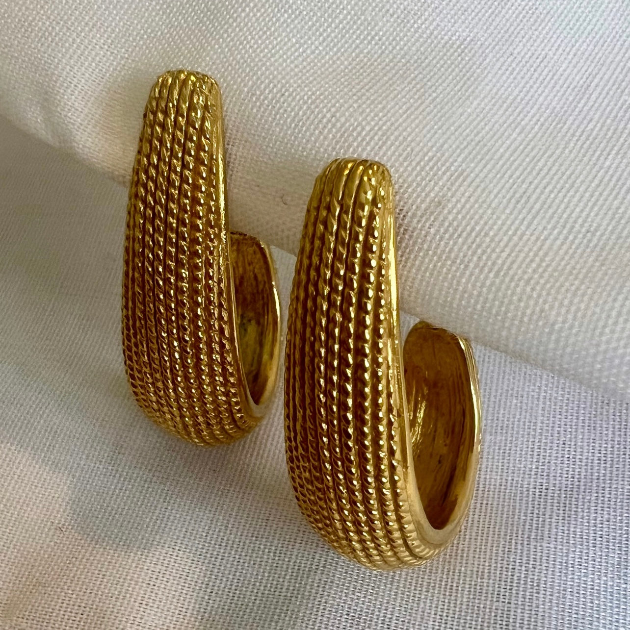 Vintage Napier Costume demi hoop earrings image 7