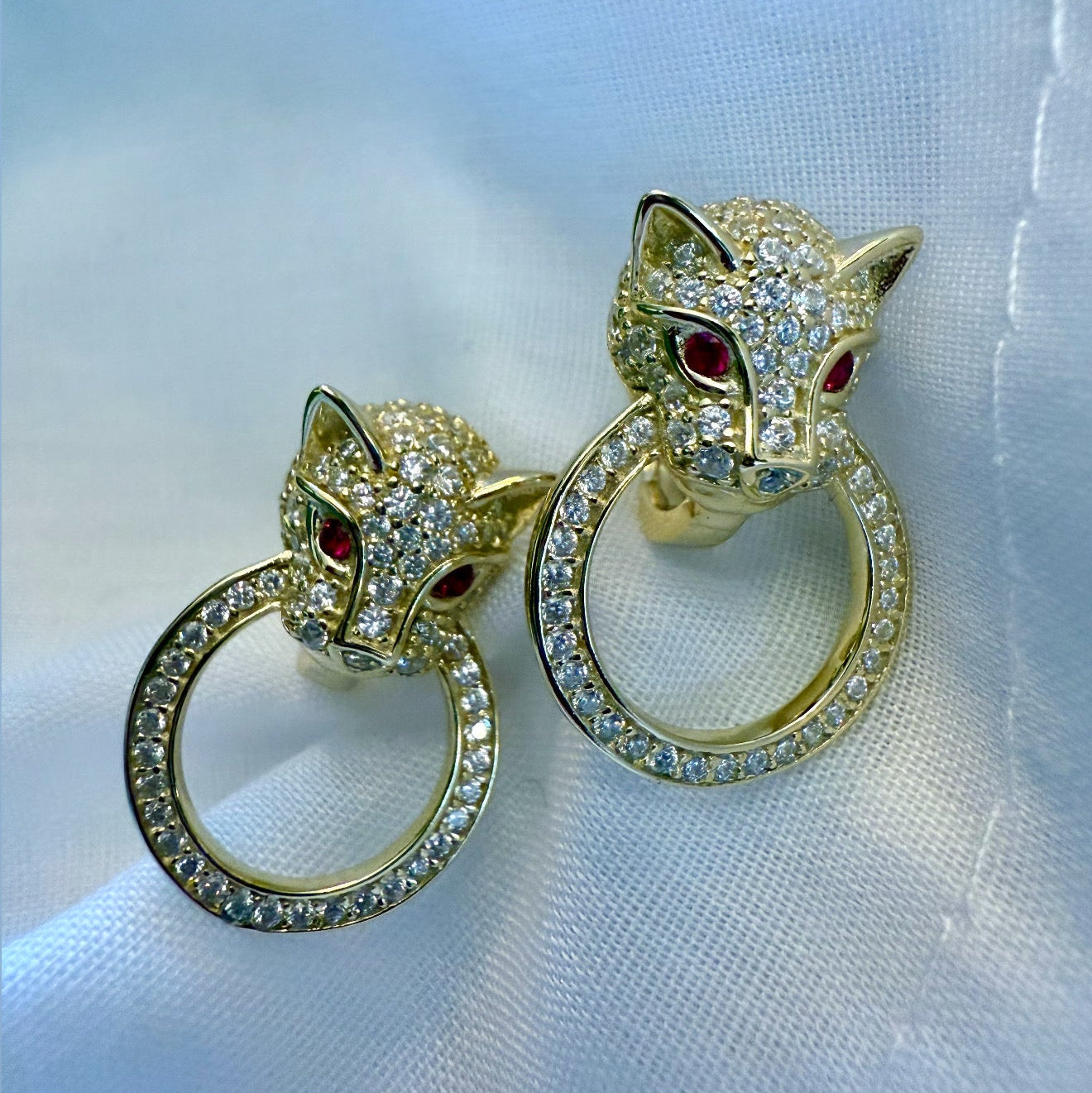 14ct Gold Plated Cats