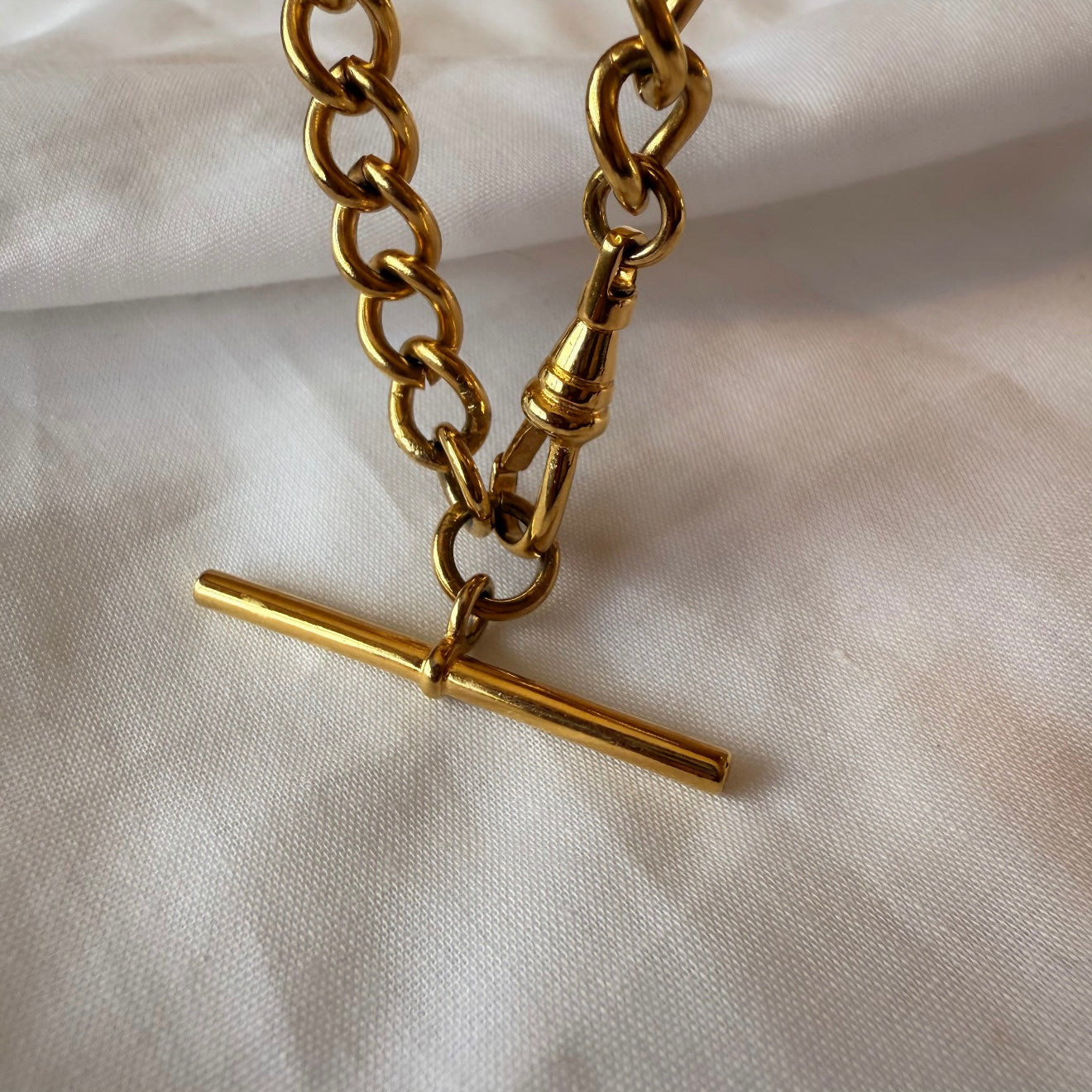 9ct Rolled gold T-bar dog clip bracelet image 3