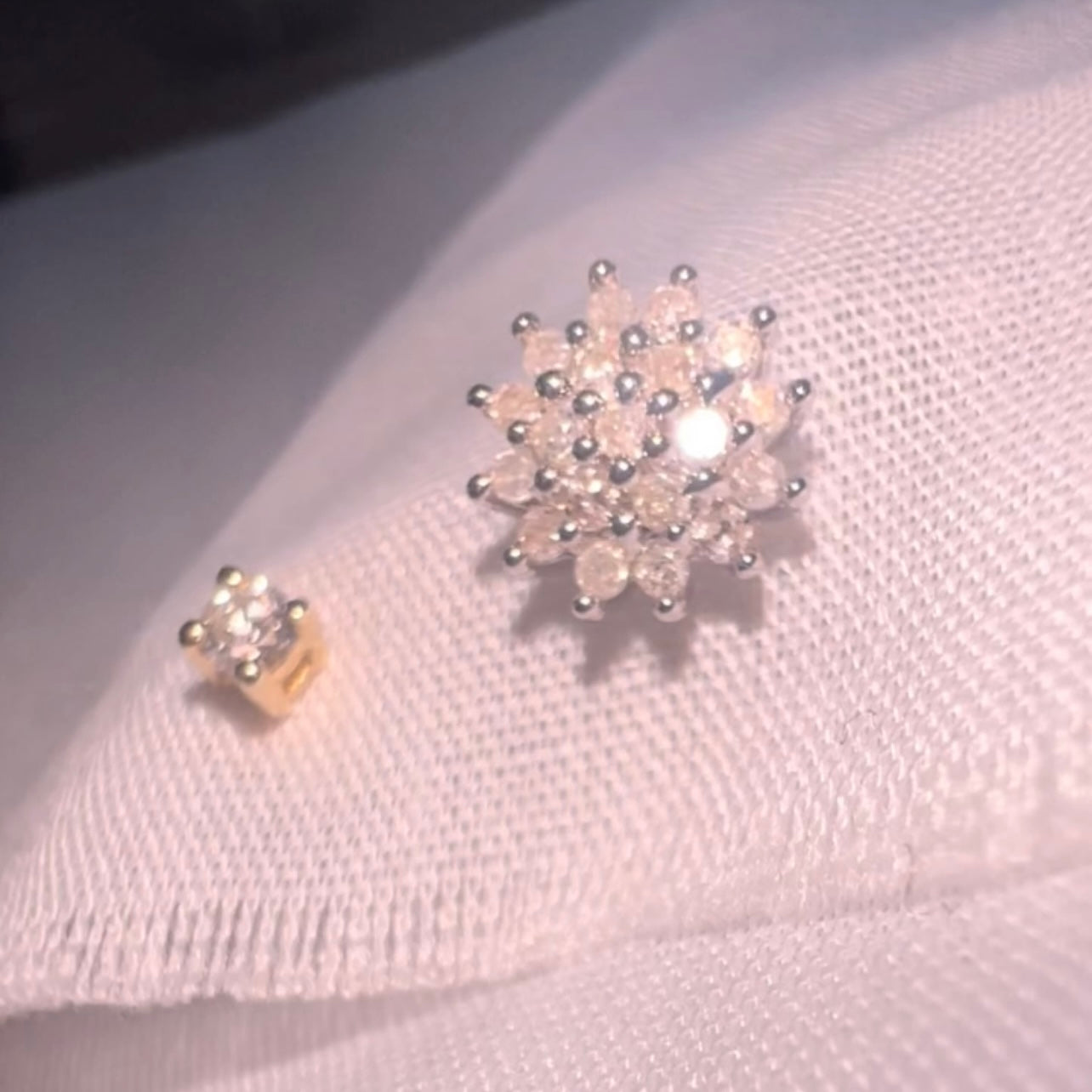 Diamond cluster studs image 1