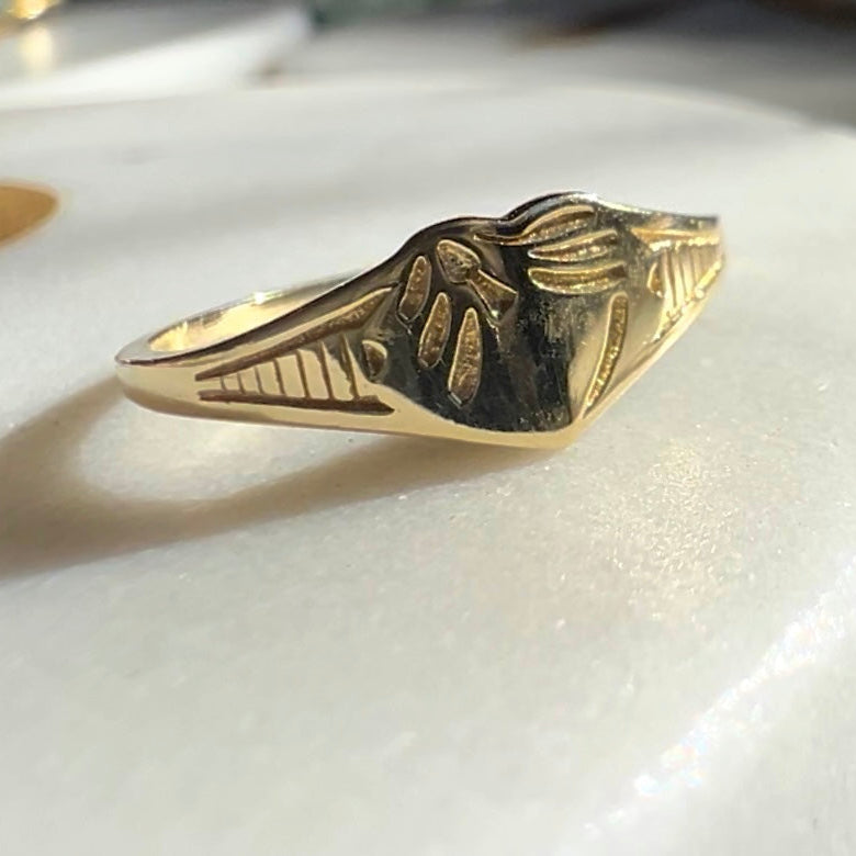 Heart signet pinky ring image 0