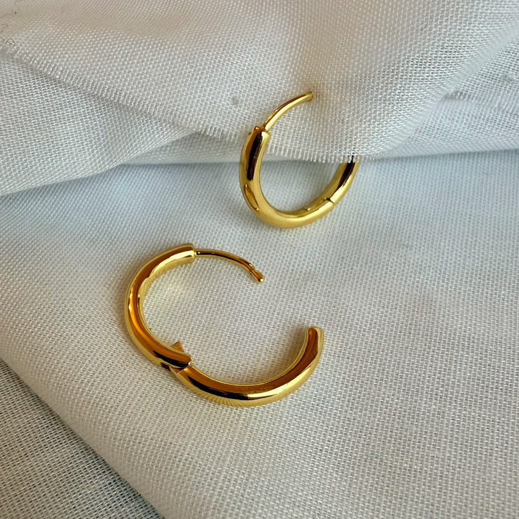 18ct Gold Vermeil Medium Hoops