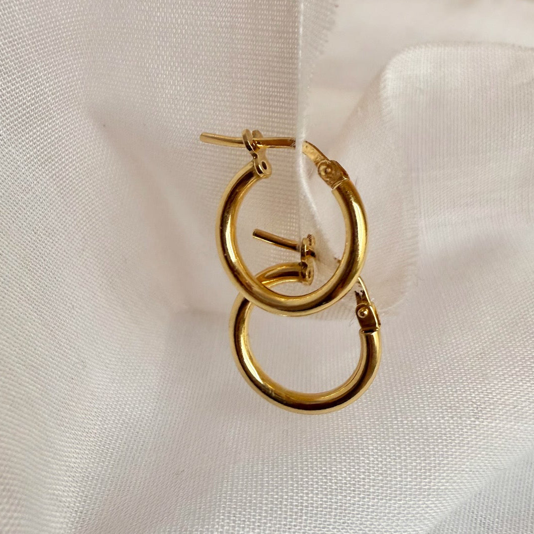 Small 14ct Gold Vermeil hoops