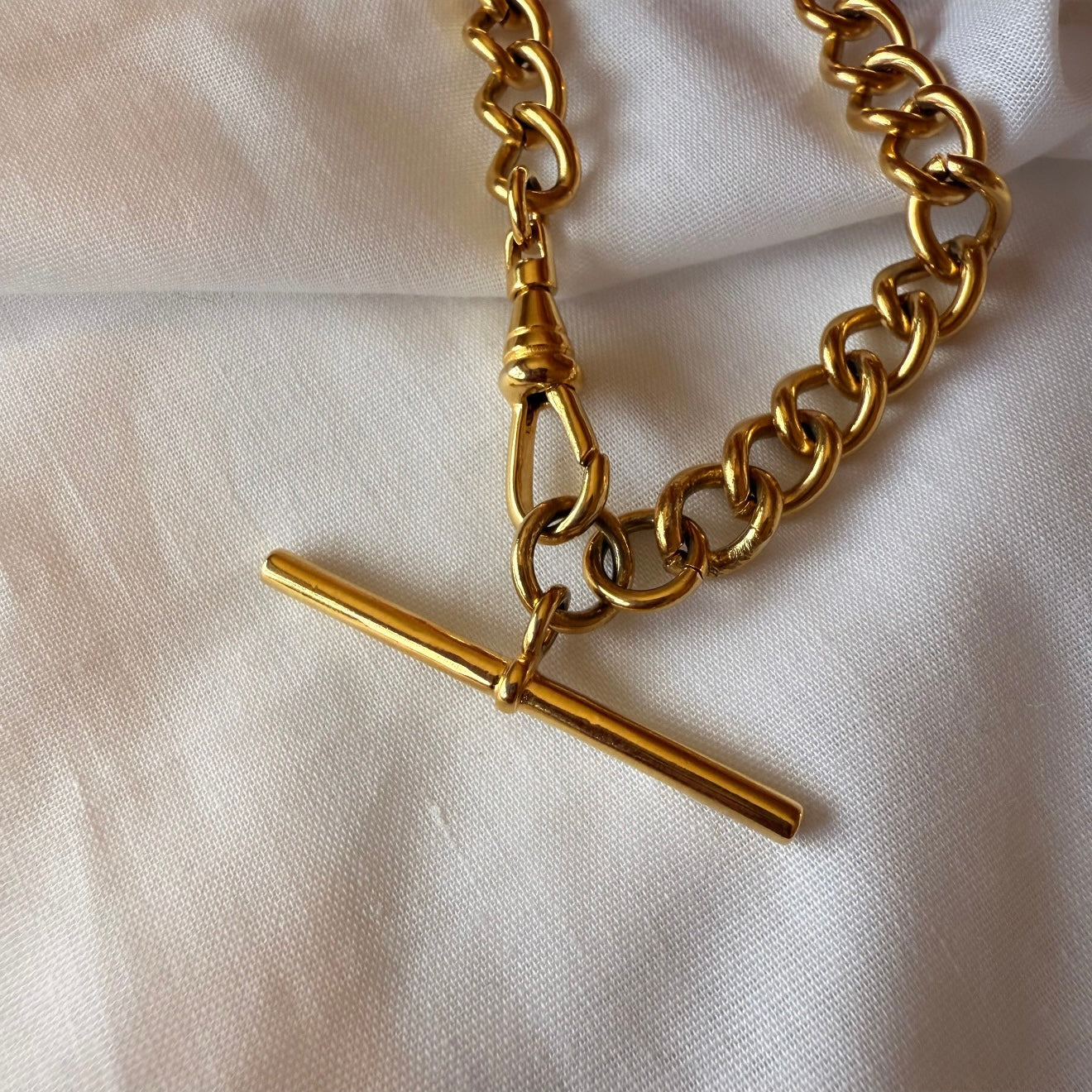 9ct Rolled gold T-bar dog clip bracelet image 5