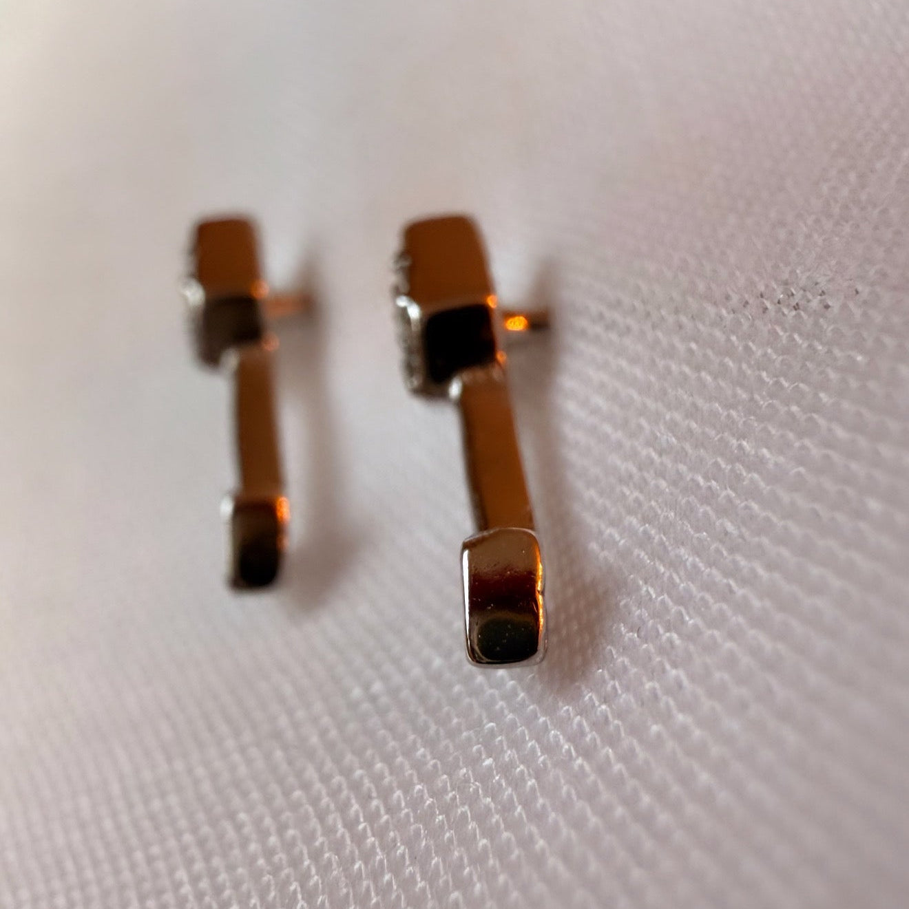 Silver Arrow CZ Studs