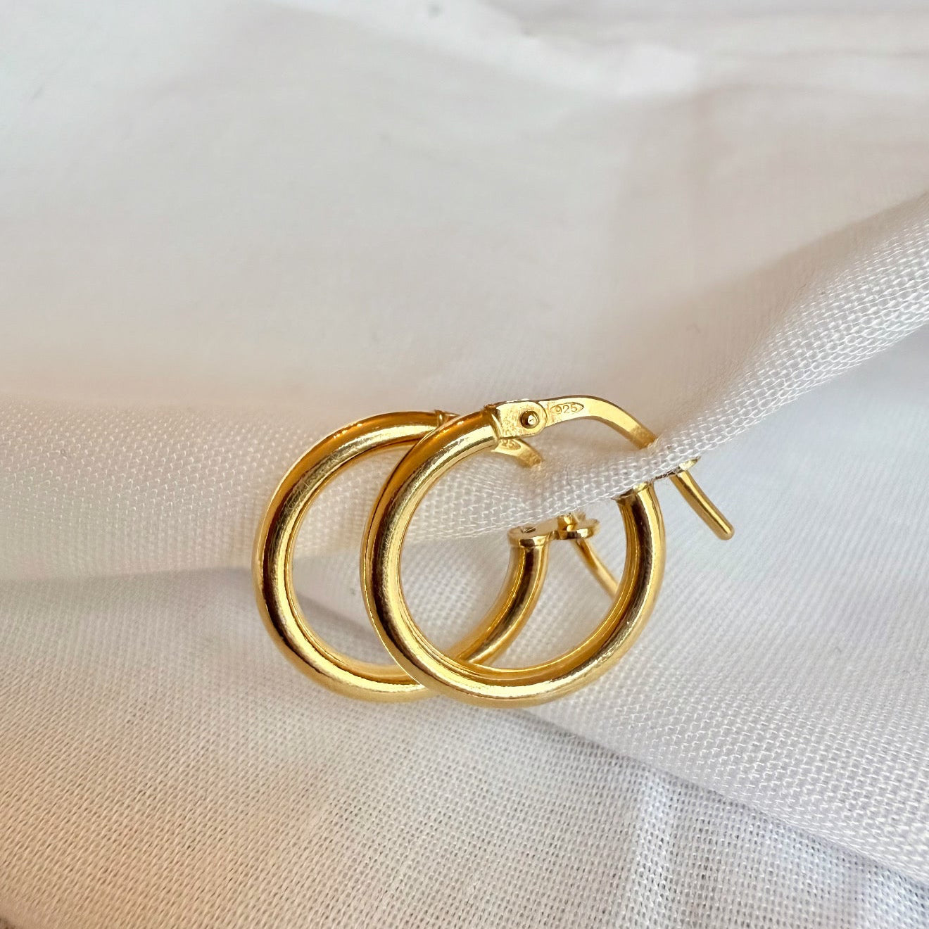 Small 14ct Gold Vermeil hoops