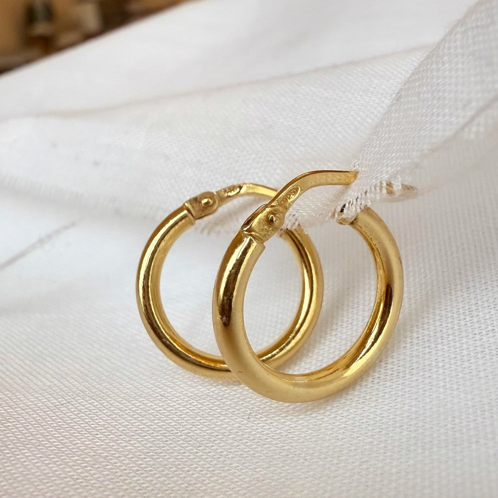 Small 14ct Gold Vermeil hoops