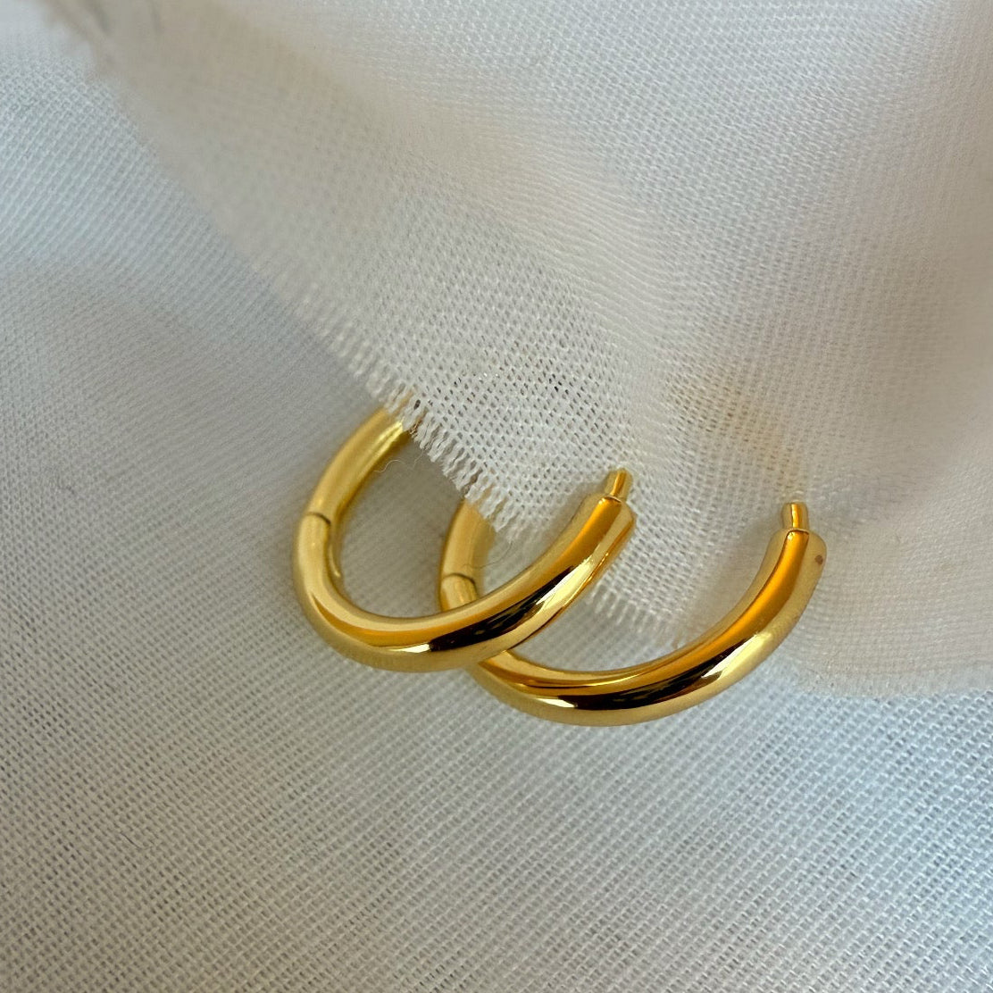 18ct Gold Vermeil Medium Hoops