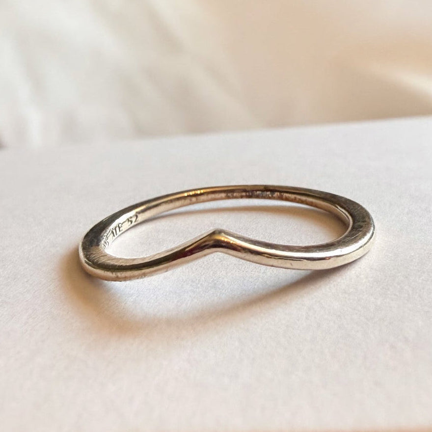 Vintage Silver Wishbone Ring