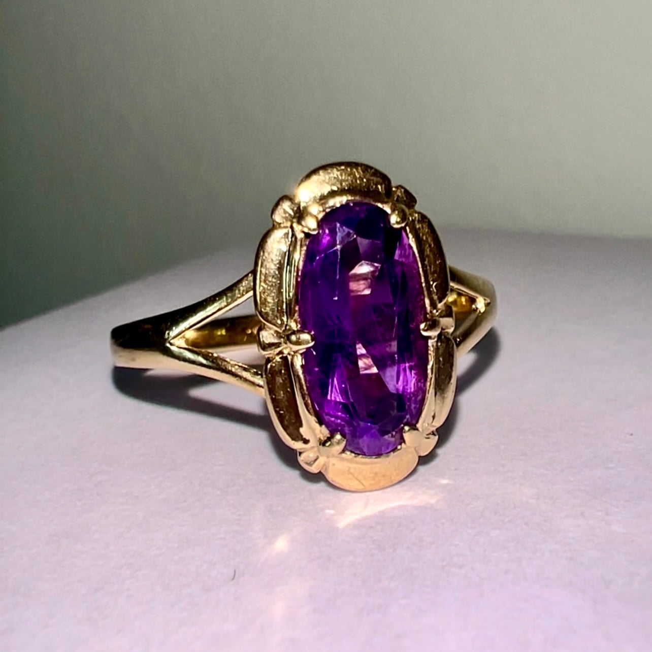 Vintage 9ct Amethyst Ring image 0