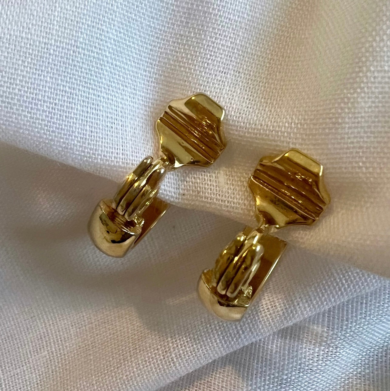Vintage Monet Costume hoop clip on earrings image 2