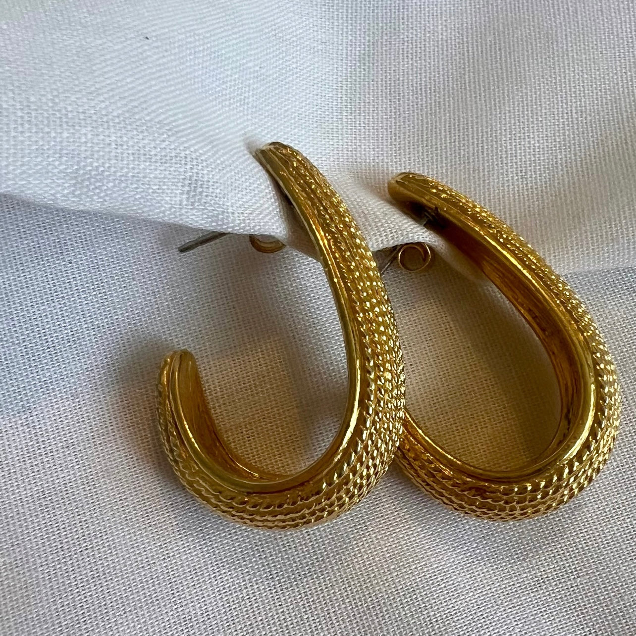 Vintage Napier Costume demi hoop earrings image 6