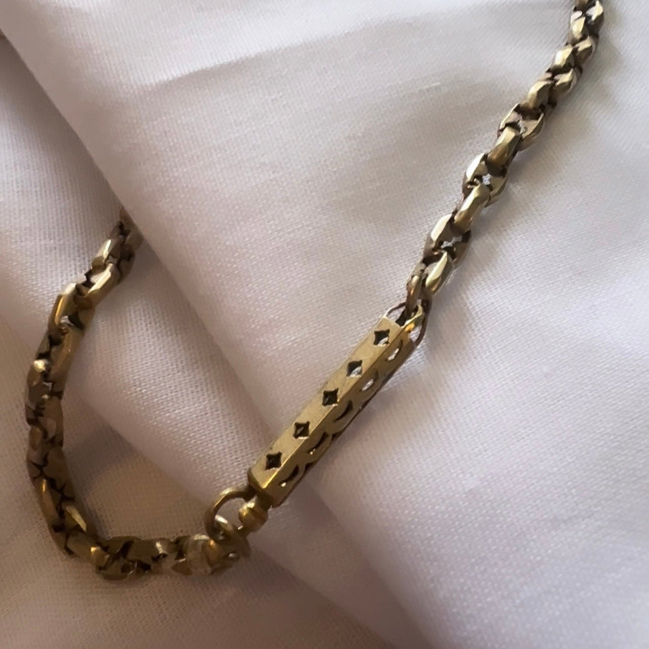 Antique Pinchbeck chain necklace image 1