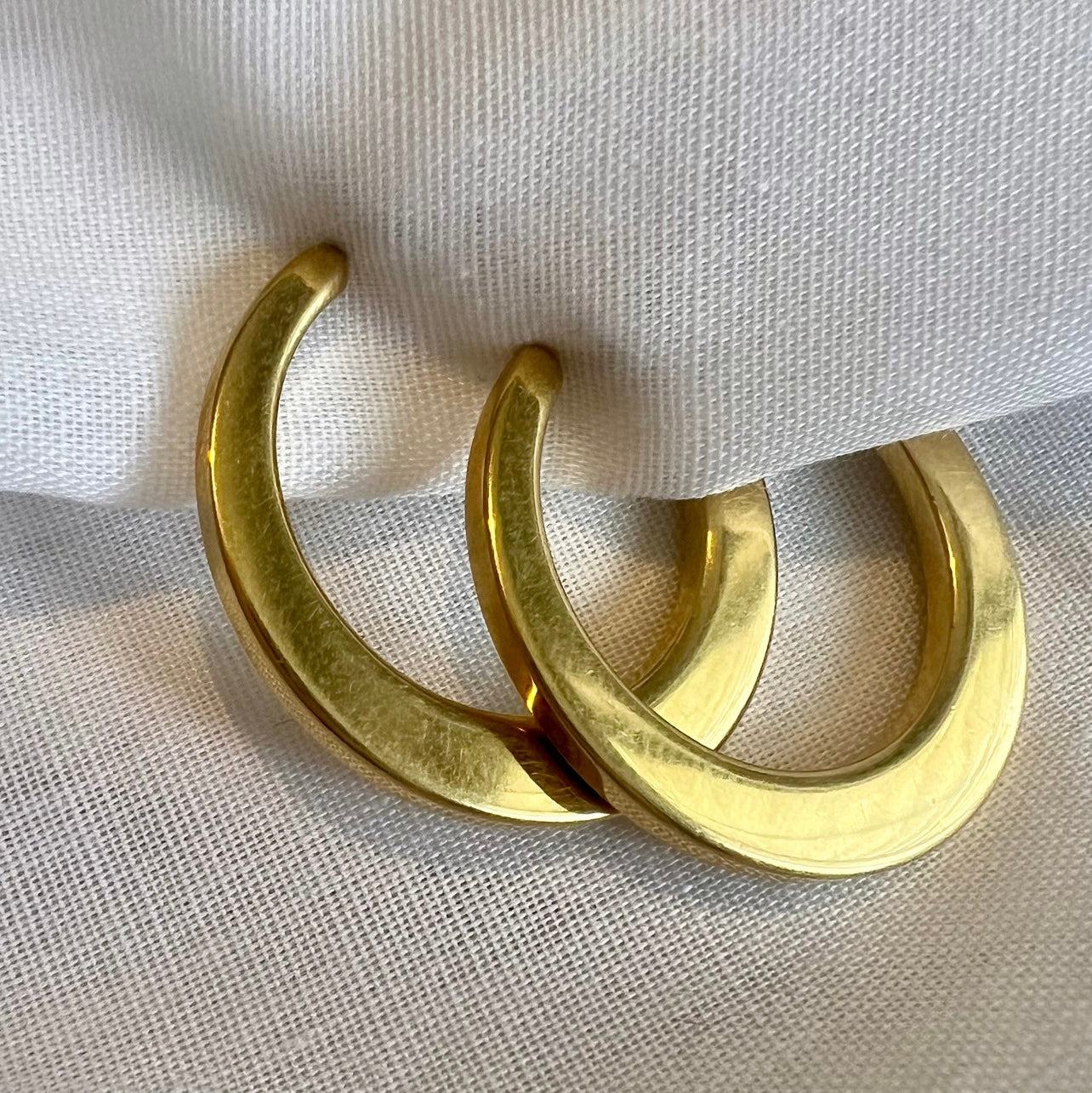 Vintage Monet Costume Tapered hoop clip on earrings image 3