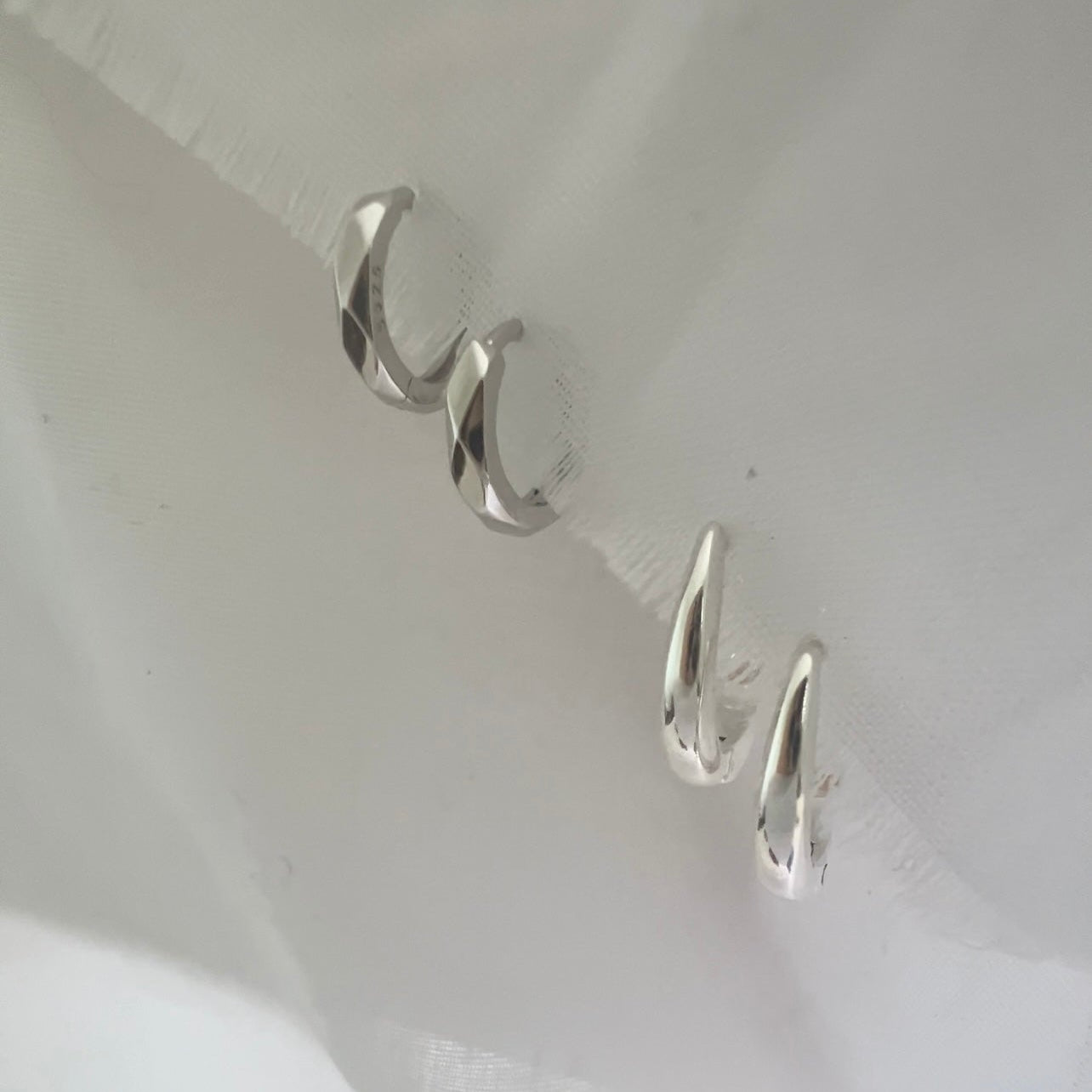 Silver Lyre Hoops image 1