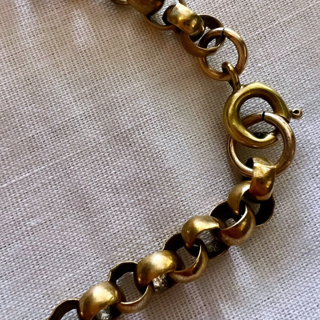 Antique pinchbeck chain necklace image 3