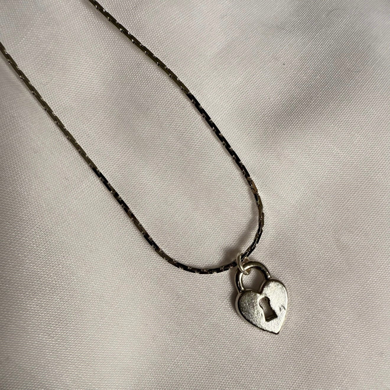 Silver necklace with locket image 2