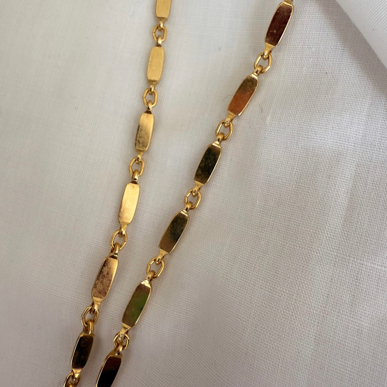 18ct gold plated charm long link chain image 6