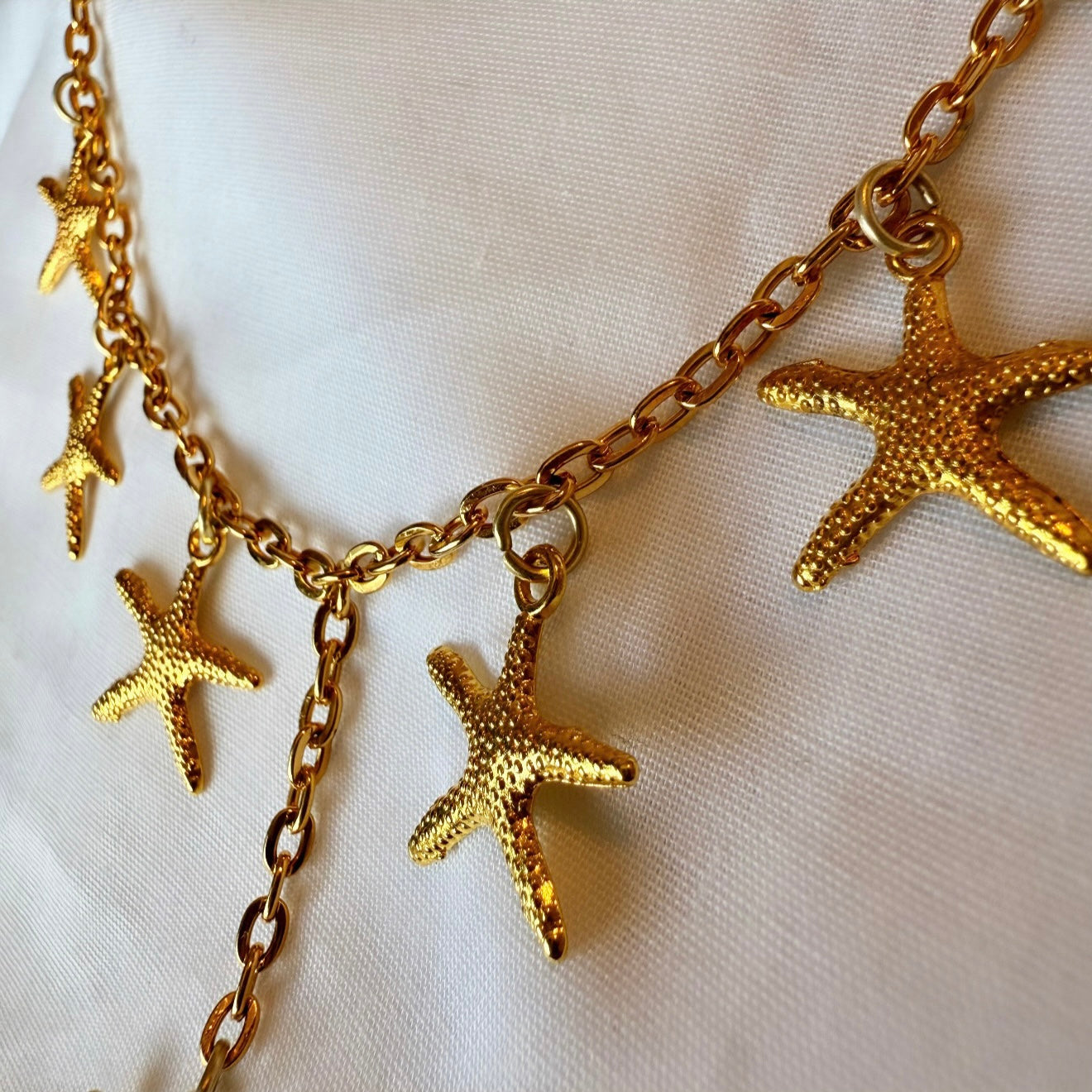 18ct gold plated Starfish Lariat necklace image 2