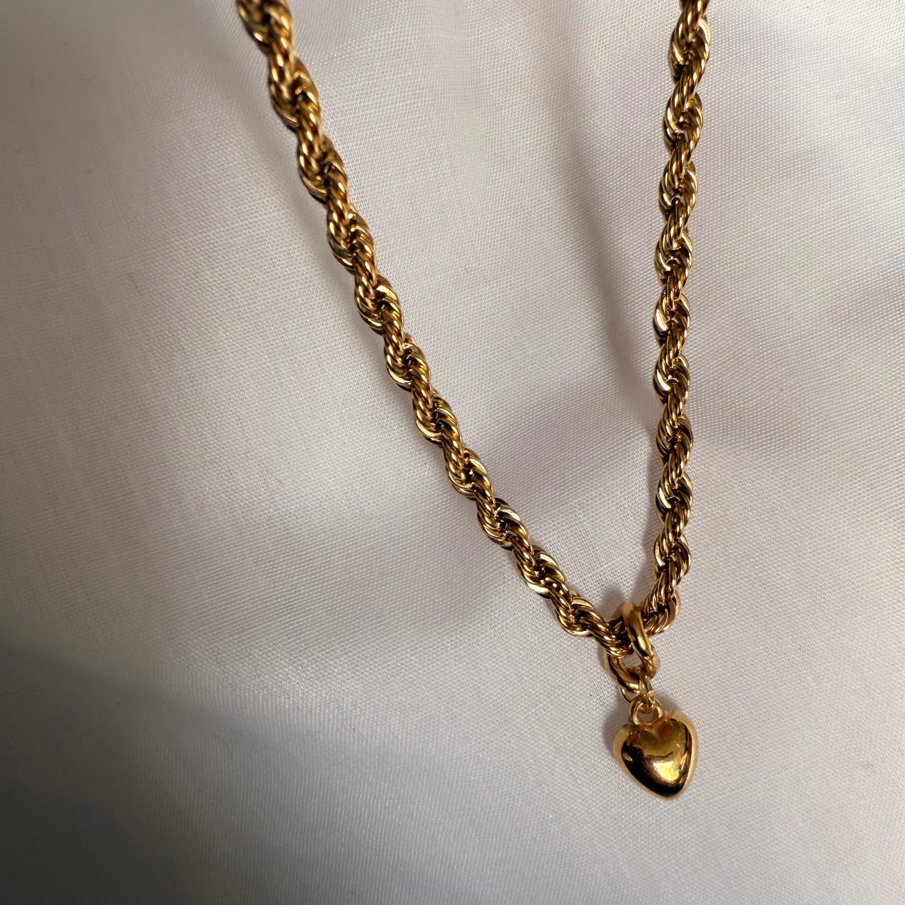 18ct gold plated necklace with tiny heart image 0