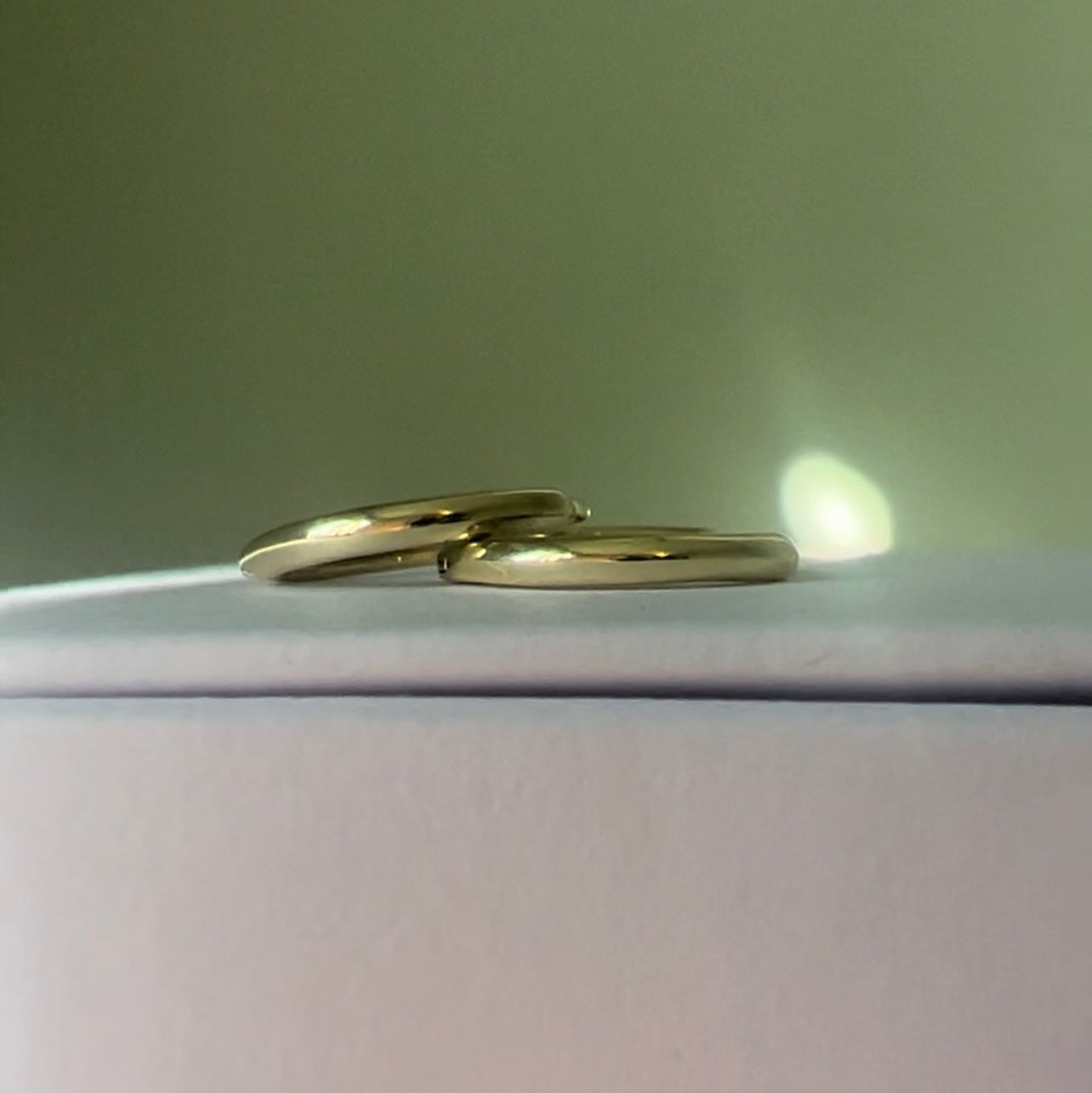 Small 9ct yellow gold hoops image 1