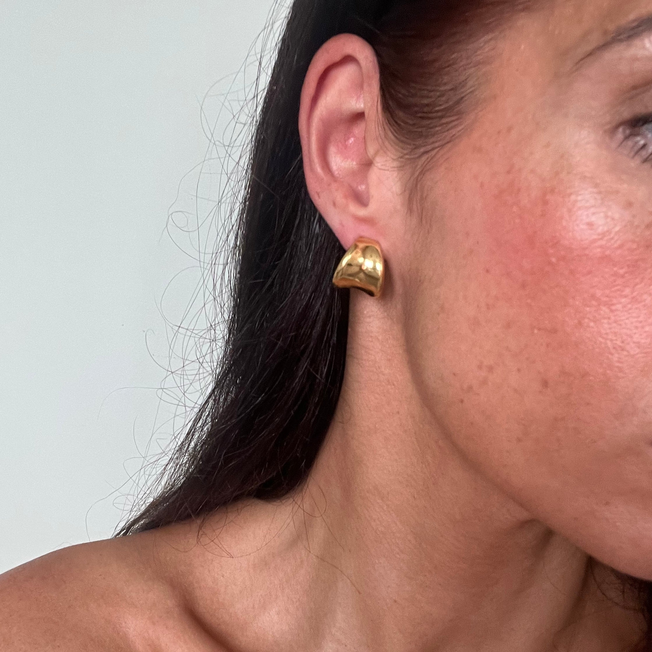 Vintage Monet Costume hoop clip on earrings image 0