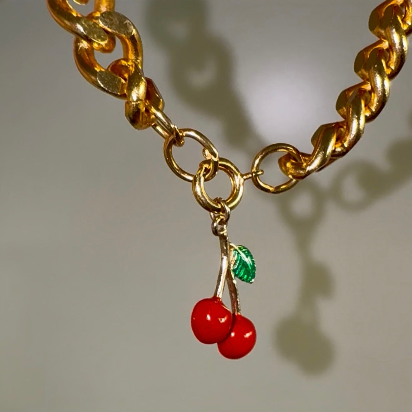 18ct gold plated Cherry Cuban image 3
