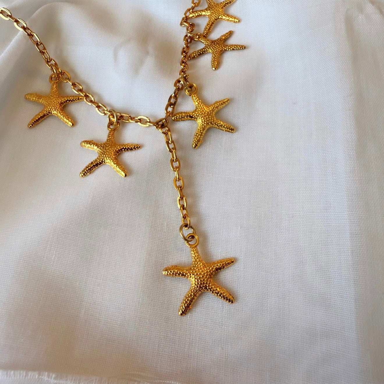 18ct gold plated Starfish Lariat necklace image 4