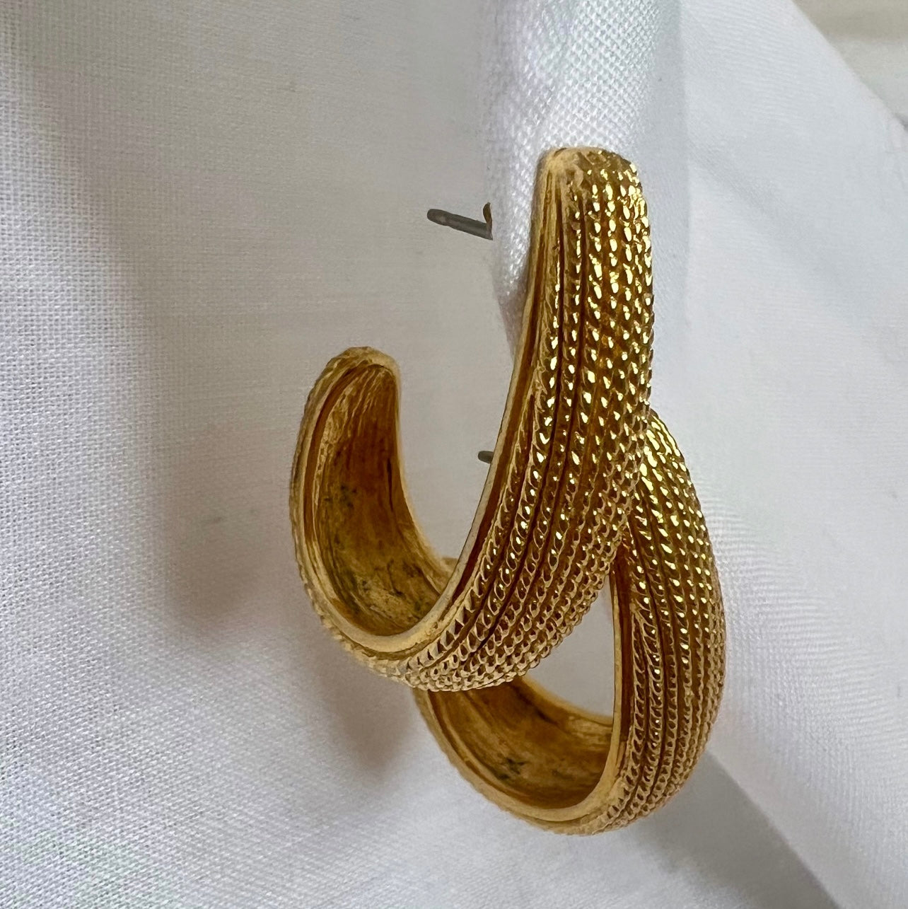 Vintage Napier Costume demi hoop earrings image 3